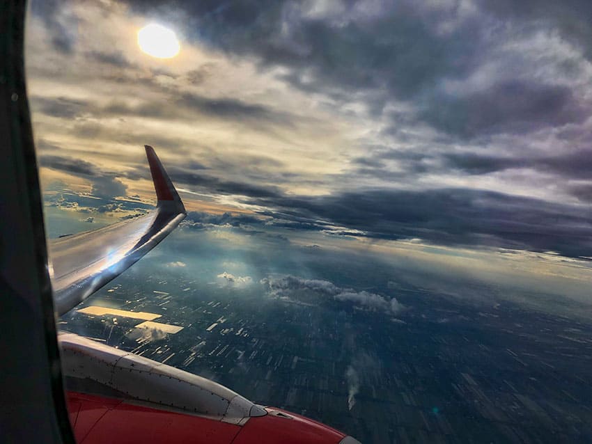 View out of a VietJet Airplane