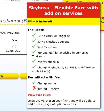 VietJet Air Skyboss Fare