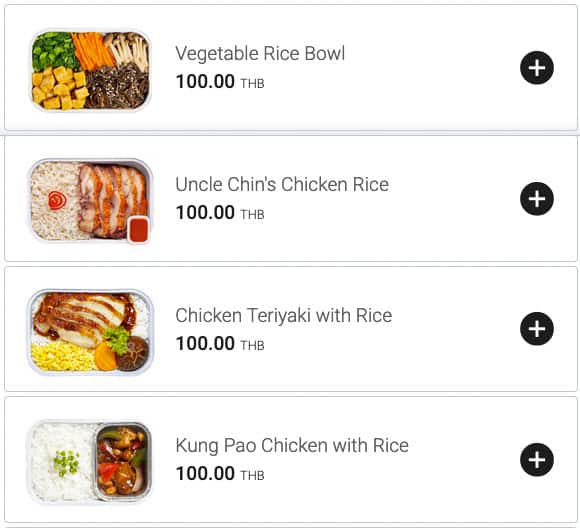 AirAsia Food Options