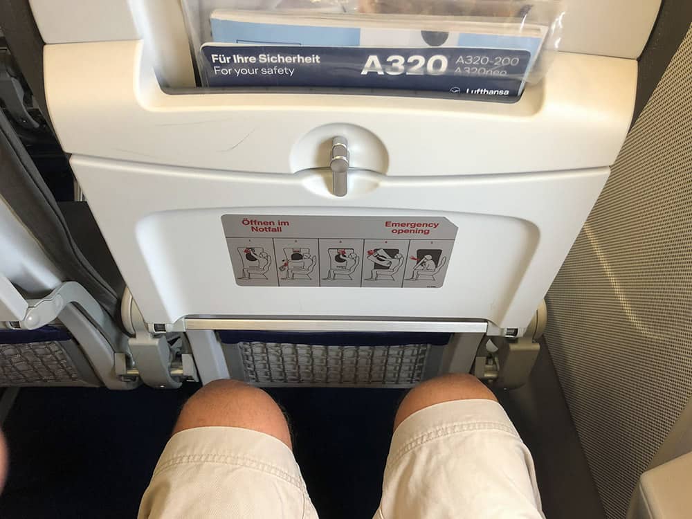 Lufthansa A320 Exit Row Seat