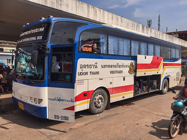 Bus Udon Thani to Vientiane